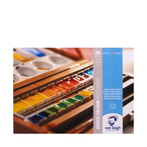 Talens, Postkartenblock Natur Postkartenblock Natur, Van Gogh Aquarellblock Postkarten, A6, 25 Stück, Weiss