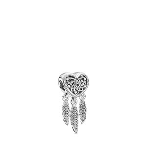 Pandora, Pandora Charm Damen Silber ONE SIZE, Pandora Three Feathers Dreamcatcher Charm Damen