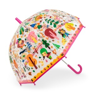 DJECO, Djeco Regenschirm WALD in transparent/bunt, Djeco - Regenschirm, One Size, Rosa