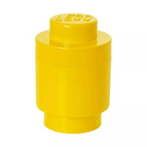 ROOM COPENHAGEN, LEGO Storage Brick 1 rund gelb, Aufbewahrungsbox, LEGO Aufbewahrungsbox B1R