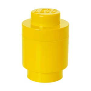 ROOM COPENHAGEN, LEGO Storage Brick 1 rund gelb, Aufbewahrungsbox, LEGO Aufbewahrungsbox B1R