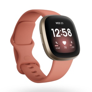 Fitbit, FITBIT Versa 3 - Smartwatch (Silikon, Pink/Gold), fitbit Versa 3 Pink Clay / Soft Gold Smartwatch ? Pink