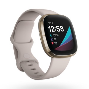 Fitbit, FITBIT Sense - Fitness-Smartwatch (Weiss/Gold), fitbit Sportuhr »Fitbit Sense Smartwatch«