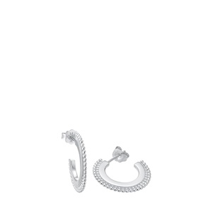 AMOR, Amor Creolen Damen Silber ONE SIZE, Amor - Creolen, One Size, Silber