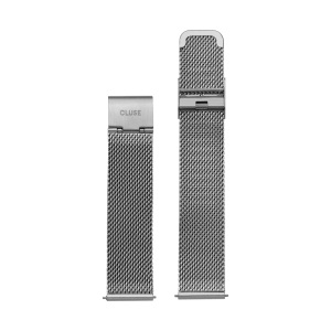 Cluse, Cluse - Armband Mehs 18 mm - Silber, Cluse CS1401101008 Mesh Steel Watch Strap 18 mm