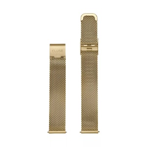 Cluse, Cluse - Leder-Armband Minuit - Gold, Cluse CS1401101029 Strap 16 mm Mesh, Gold/ Gold