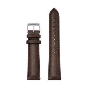 Cluse, Cluse Strap 20 mm Leather, Dark Brown/ Silver CS1408101065, Cluse CS1408101065 Strap 20 mm Leather, Dark Brown/ Silver