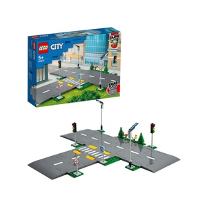 LEGO, 60304 City Straßenkreuzung mit Ampeln, Konstruktionsspielzeug, LEGO® Konstruktionsspielsteine »Strassenkreuzung«