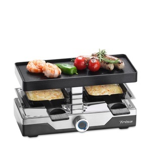 TRISA, Racletteofen Premium, 2 Personen, Trisa Electronics Premium 2er Raclette-Grill Schwarz
