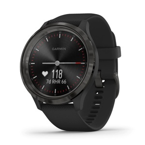 Garmin, Garmin Vivomove 3 Smartwatch black 2020 Laufuhren & Brustgurte, Garmin vivomove 3 Slate, Black Hybrid-Smartwatch