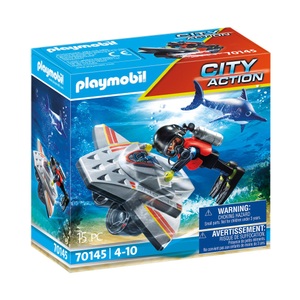PLAYMOBIL, Playmobil® City Action Seenot: Tauchscooter im Rettungseinsatz 70145, 70145 City Action Seenot: Tauchscooter im Rettungseinsatz, Konstruktionsspielzeug
