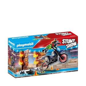 undefined, PLAYMOBIL 70553 Stuntshow Motorrad mit Feuerwand, playmobil® Stuntshow Motorrad mit Feuerwand 70553