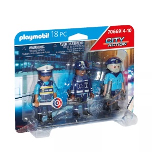 PLAYMOBIL, 70669 Figurenset Polizei, Konstruktionsspielzeug, Playmobil - 70669 Figurenset Polizei, Multicolor