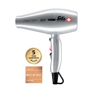 Solis, Solis Fast Dry Haartrockner, Solis Fast Dry silber - Testsieger K-Tipp 2020 Haartrockner ? Haarföhn/Haartrockner ? Silber