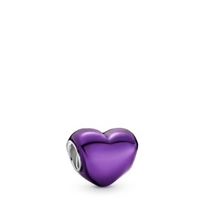 Pandora, Pandora Metallic Purple Heart Charm Damen, Pandora Metallic Purple Heart Charm Damen