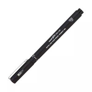 UNI, Uni Fineliner PIN 0.8 mm Schwarz, uni-ball Fineliner Pin, 0.8mm, schwarz, PIN08.200