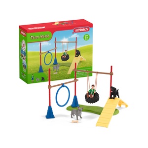Schleich, Schleich 42536 - Farm World, Spielspass für Hunde, Spielset, schleich® Farm World Spielspass für Hunde