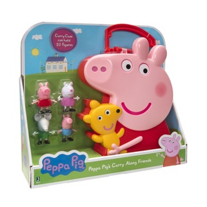 Jazwares, Peppa Sammelkoffer mit 4 Figuren Multicolor, 