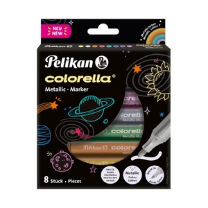 Pelikan, Pelikan - Fasermaler Colorella Metallic 8-teilig, Mehrfarbig, Pelikan Fasermaler Colorella Metallic 8-teilig, Mehrfarbig