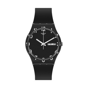 Swatch, swatch Analoguhr Damen Schwarz 34mm, Swatch Original Gent Uhren Unisex