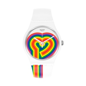 Swatch, swatch Analoguhr Herren Multicolor 41mm, Swatch Original New Gent Uhren Unisex