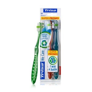TRISA, Trisa We Care Zahnbürste medium DUO (1 Stück), Trisa We Care Zahnbürste medium Duo (1 Stk)