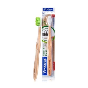 TRISA, Trisa Natural Clean Holzzahnbürste medium (1 Stück), Trisa Natural Clean Holzzahnbürste medium (1 Stk)