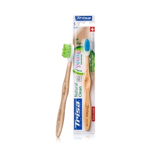 TRISA, Trisa Natural Clean Holzzahnbürste Young soft 1 Stück, Trisa Natural Clean Holzzahnbürste Young soft (1 Stk)