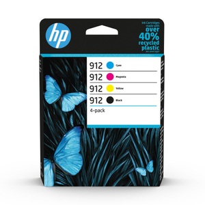Hp, HP Combopack 912 Cmybk Tintenpatrone, Hewlett Packard Tintenpatrone, CMYBK, Combopack, No. 912, 6ZC74AE, (300/315 Seiten)