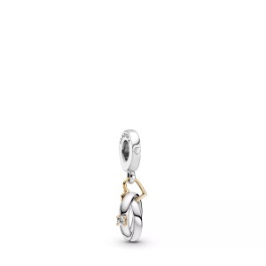 Pandora, PANDORA Charm Damen Silber ONE SIZE, Pandora Two-tone Wedding Rings Anhänger Damen