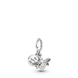 Pandora, PANDORA Charm Damen Silber ONE SIZE, Pandora Glow-in-the-dark-Firefly Anhänger Damen