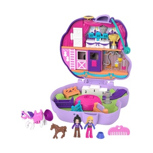 Mattel, Mattel GTN14 Polly Pocket Pony-Springspass Schatulle, Polly Pocket Spielwelt »Pony-Springspass Schatulle«