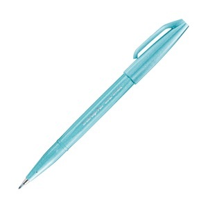 Pentel, Pentel Pinsel-Filzstift Pinsel-Filzstift, Pentel Brush Sign Pen, wasserblau, Pinsel-Filzstift, SES15C-S2