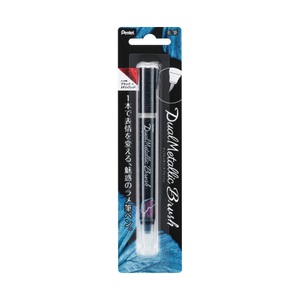 Pentel, Pentel Pinsel-Filzstift Pinsel-Filzstift, pentel Pinselstift Dual Metallic Brush Schwarz