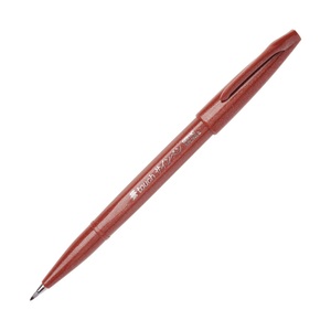 Pentel, pentel Fasermaler Brush Sign Braun, 1, Pentel Brush Sign Pen, braun, Pinsel-Filzstift, SES15C-E