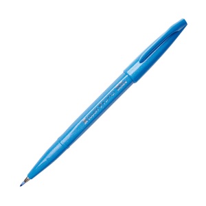 Pentel, pentel Fasermaler Brush Sign Hellblau, Pentel Brush Sign Pen, hellblau, Pinsel-Filzstift, SES15C-S