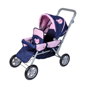 Knorrtoys, knorr® toys Zwillingspuppenwagen Big Twin - My Little Princess - bunt, Knorrtoys® Zwillingspuppenwagen »BigTwin - My Little Princess«