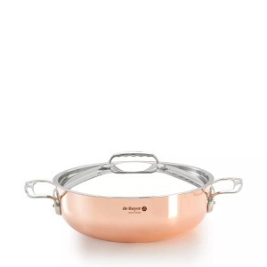 Debuyer, Debuyer - PRIMA MATERA Bratentopf Konisch mit Deckel - 28 cm, Induktion, de BUYER - Servierpfanne, 28CM/4.9L, Kupfer