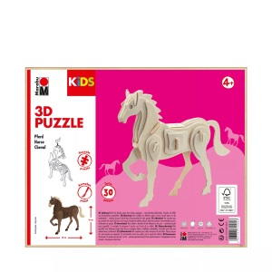 Marabu, MARABU 3D Puzzle KIDS PFERD, Marabu KiDS 3D Puzzle Pferd aus Holz
