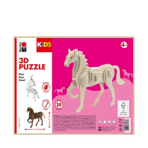 Marabu, MARABU 3D Puzzle KIDS PFERD, Marabu KiDS 3D Puzzle Pferd aus Holz