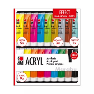 Marabu, MARABU Acrylfarben-Set Effects, MARABU Acrylfarben-Set Effects