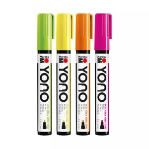 Marabu, Acrylfarbe Acrylfarbe, Marabu Acrylmarker YONO Set 1.5 - 3 mm, 4-teilig, Neon