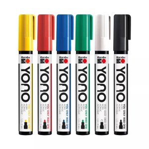 Marabu, Acrylfarbe Acrylfarbe, Marabu Acrylmarker YONO Set 1.5 - 3 mm 6-teilig, Mehrfarbig