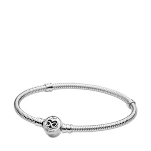 Pandora, Armband Damen Silber 19cm, Pandora Moments Heart Armschmuck Damen