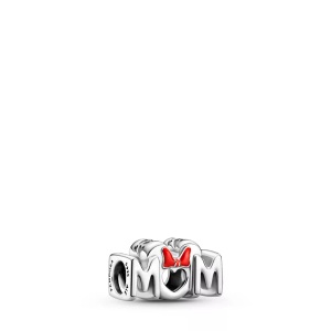 Pandora, Charm Damen Silber ONE SIZE, Pandora Minnie Mouse Bow & Mum Charm Damen
