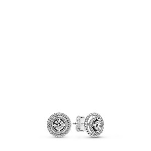Pandora, Ohrstecker Damen Silber ONE SIZE, Pandora Timeless Sparkling Double Halo Ohrschmuck Damen