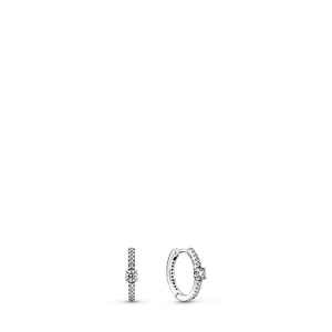 Pandora, Creolen Damen Silber ONE SIZE, Pandora Timeless Sparkling Hoop Halsschmuck Damen