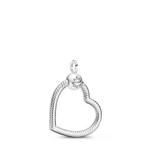 Pandora, Anhänger Damen Silber ONE SIZE, Pandora Moments Heart O Pendant Ring Damen