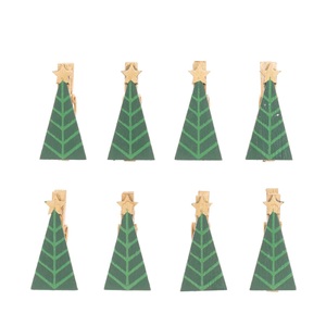 RICO Design, Klammer Set Weihnachten Klammer Set Weihnachten, Rico Design Weihnachtsdeko Tannebaum 8 Stück, Grün