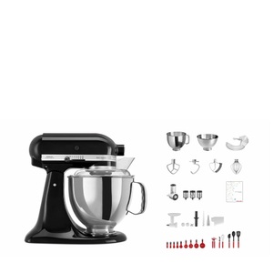 KITCHENAID, Kitchenaid KSM200 Swiss Anniversary Set Küchenmaschine schwarz, KitchenAid Swiss Anniversary Set KSM200 Schwarz glanz